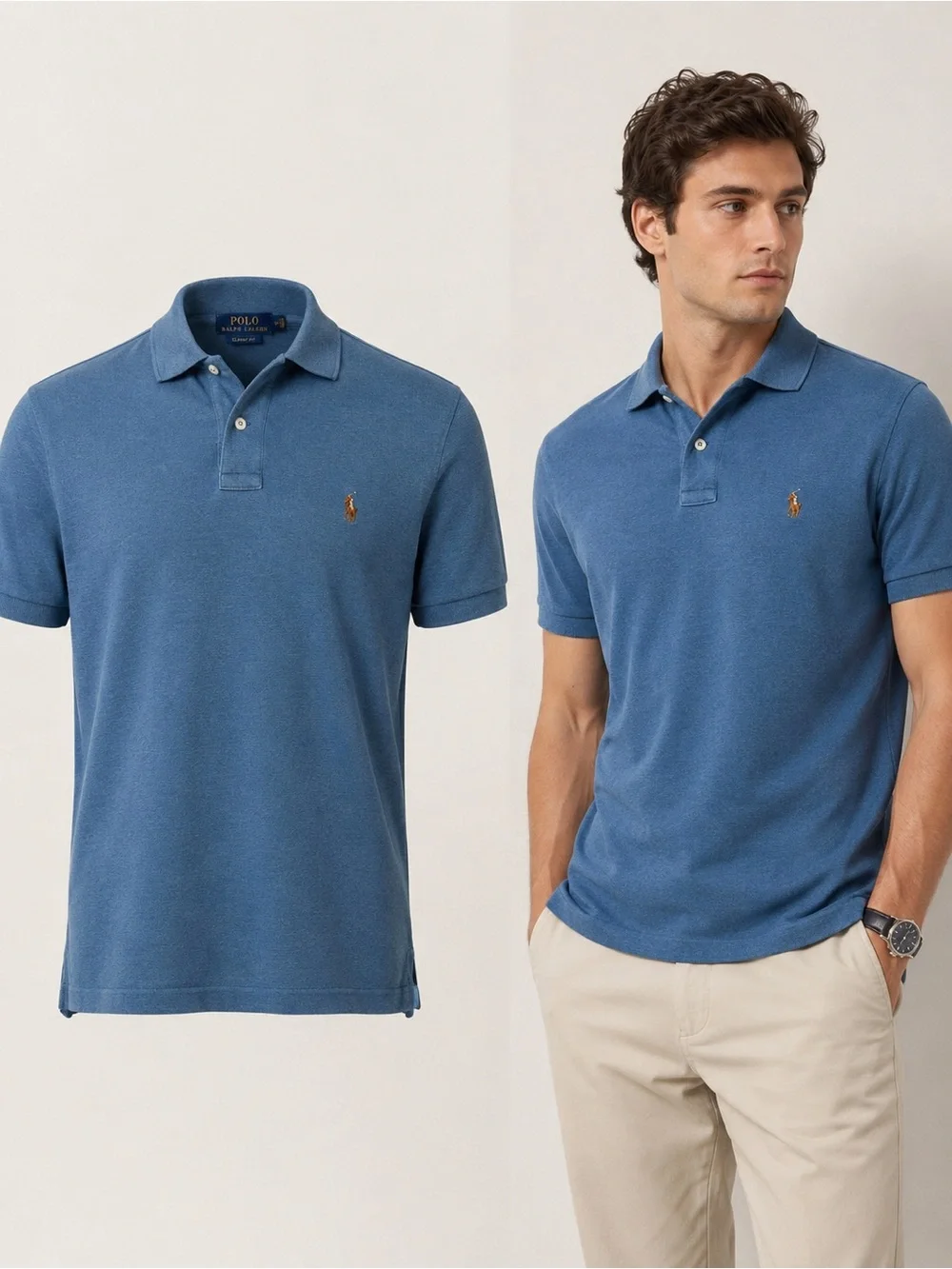 Polo Ralph Lauren | Classic Fit Blue Polo Shirt Men's Medium Cotton Short Sleeve
